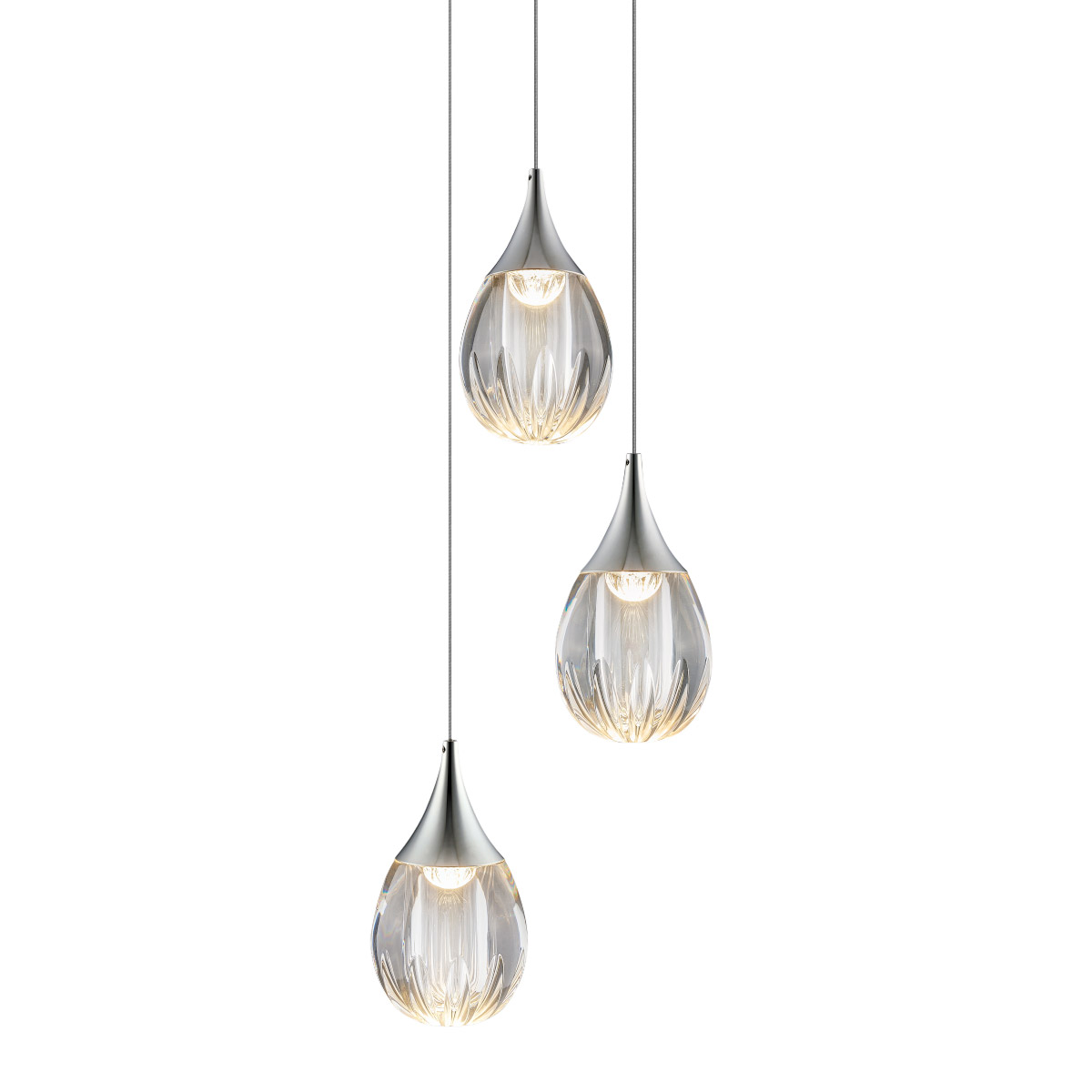 Подвесной светильник Delight Collection Stilla MD24001004-3A chrome/clear