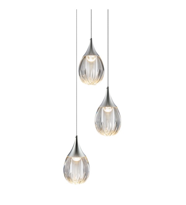 Подвесной светильник Delight Collection Stilla MD24001004-3A chrome/clear