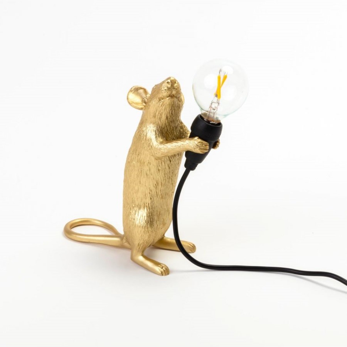 Настольная лампа Seletti Mouse Lamp Standing GOLD USB