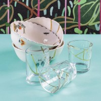 Салатник Seletti Kintsugi (белый, золотой, арт. 09638)