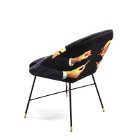 Обеденный стул Seletti Toiletpaper Furniture Black Lipsticks