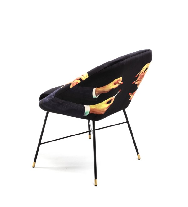 Обеденный стул Seletti Toiletpaper Furniture Black Lipsticks