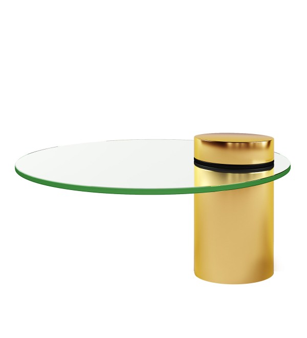 Журнальный стол Delight Collection Equilibre (прозрачный, золотой, арт. Z0353)
