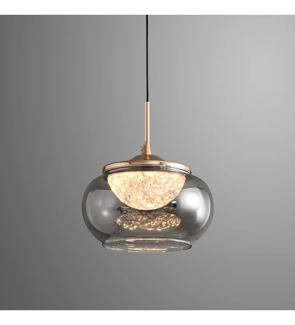 Подвесной светильник Delight Collection MT9128-1H gold/smoke