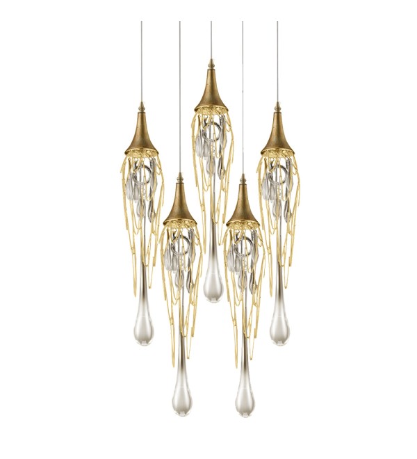 Подвесной светильник Delight Collection Goddess Tears 5R gold