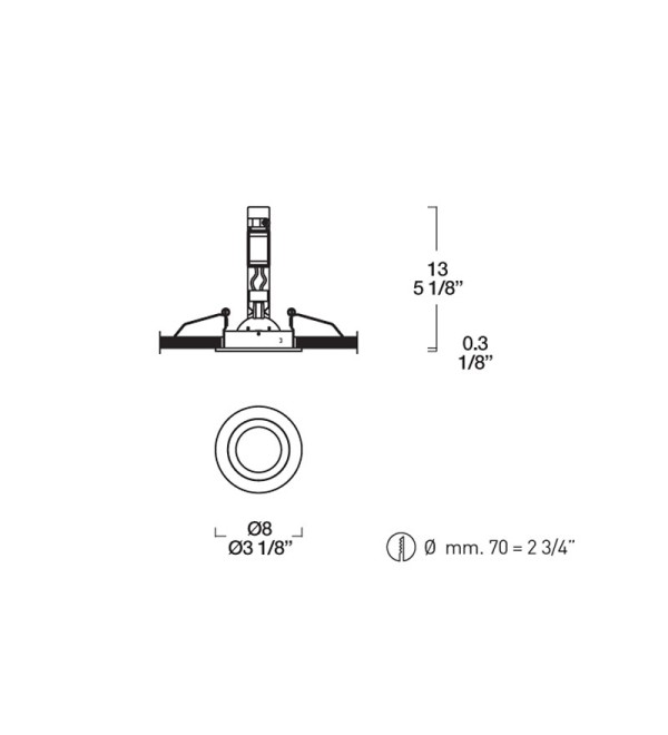 Встраиваемый светильник Leucos SD 803 White