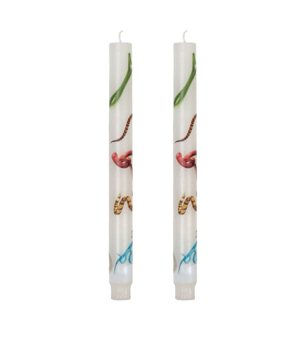 Свеча Seletti Toiletpaper Candle Stern Snakes White set of 2