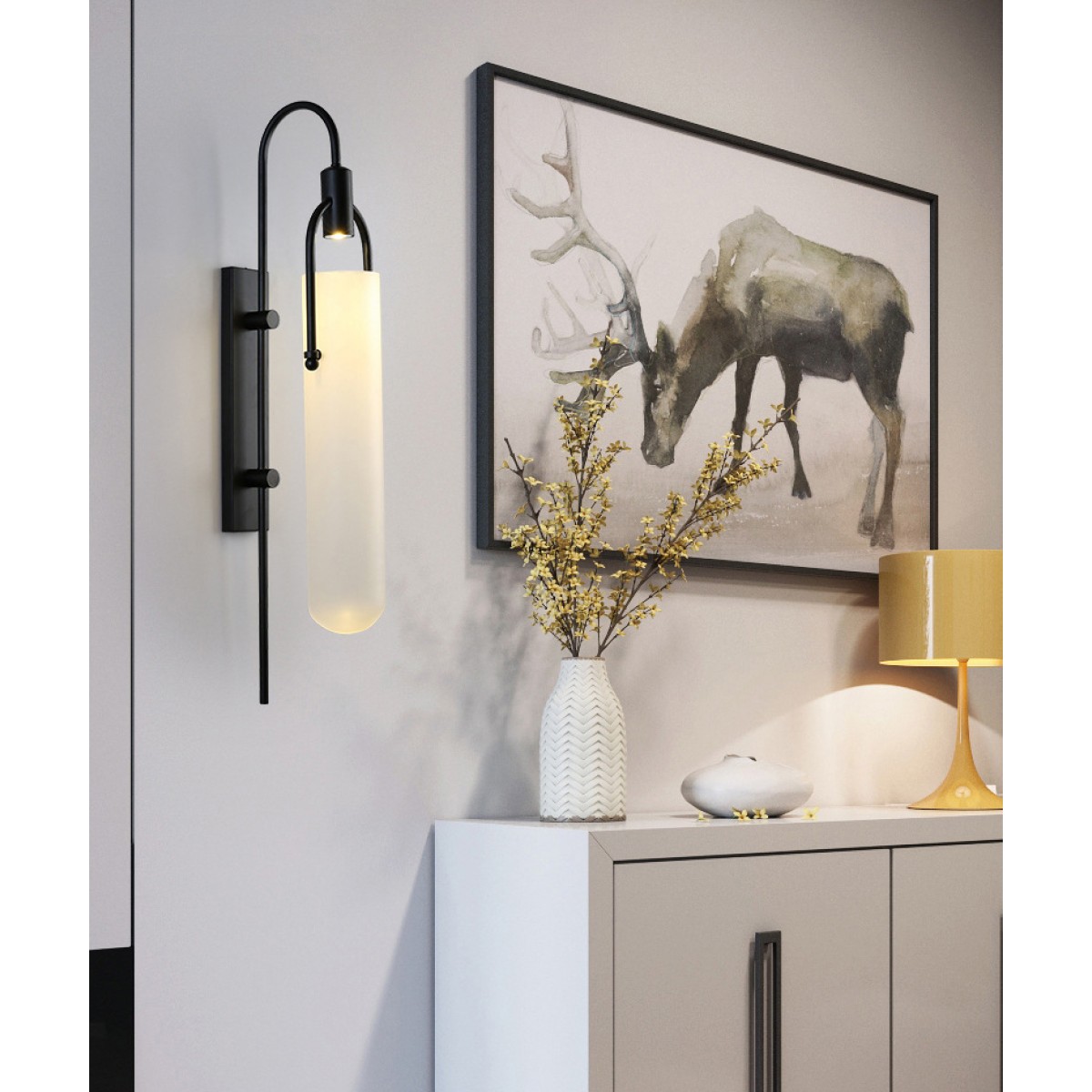 Настенный светильник Delight Collection Arc Well B6066W/L black/white