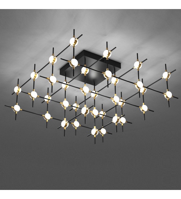 Потолочный светильник Delight Collection Molecular 36 black/gold