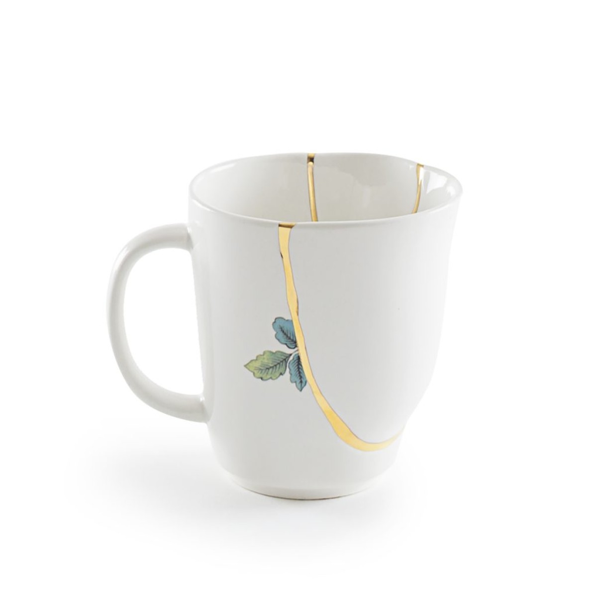 Кружка Seletti Kintsugi (белый, золотой)