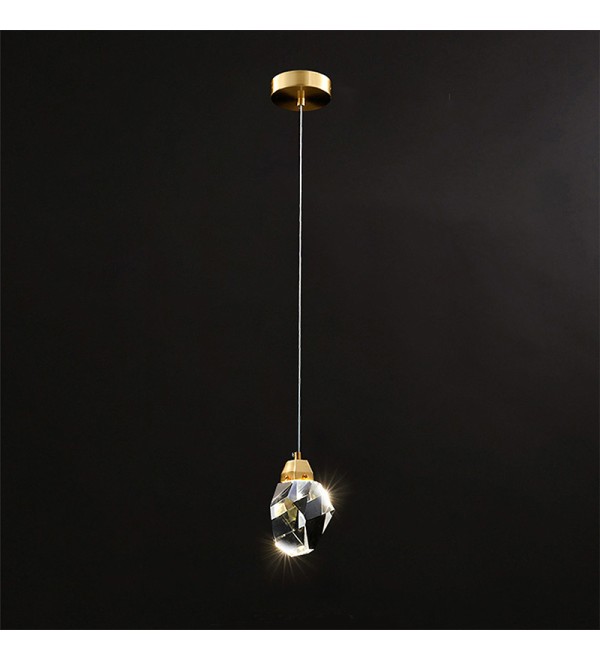 Подвесной светильник Delight Collection Crystal rock 1 gold