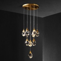 Подвесной светильник Delight Collection Crystal rock 11 gold