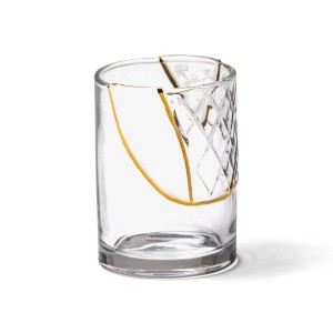 Стакан Seletti Kintsugi (белый, золотой, арт. 09657)