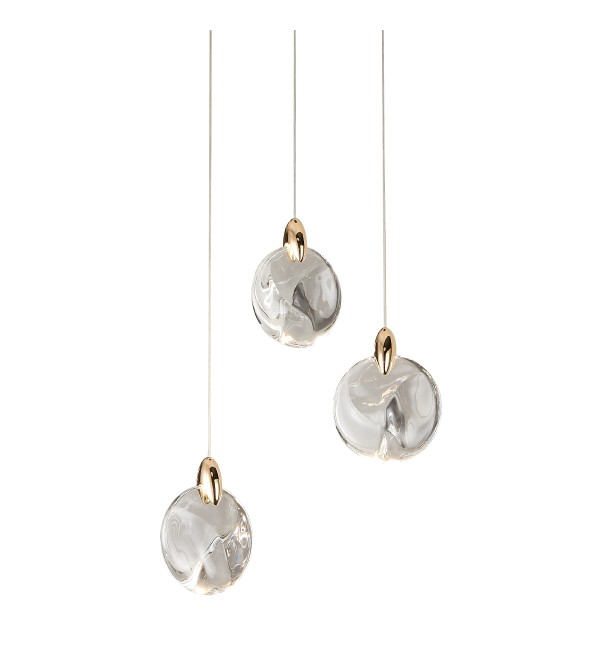 Подвесной светильник Delight Collection OD2440-3 gold/clear