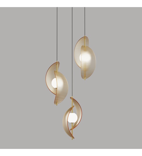 Подвесной светильник Delight Collection MD24030035-3A brass/amber