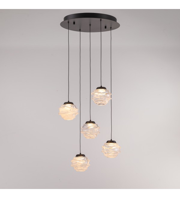 Подвесной светильник Delight Collection MD25030003-5A matt black/clear