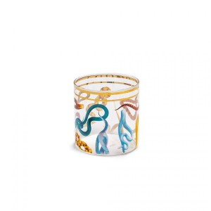 Стакан Seletti Toiletpaper Glass Snakes (прозрачный, золотой, арт. 15983)