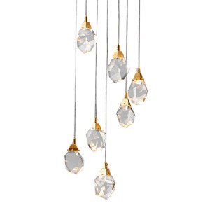 Подвесной светильник Delight Collection Crystal rock 7 gold
