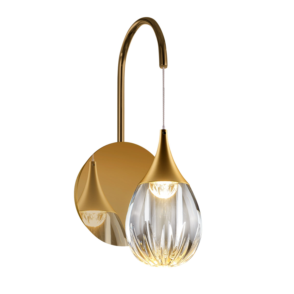 Настенный светильник Delight Collection Stilla MB24001004-1A gold/clear