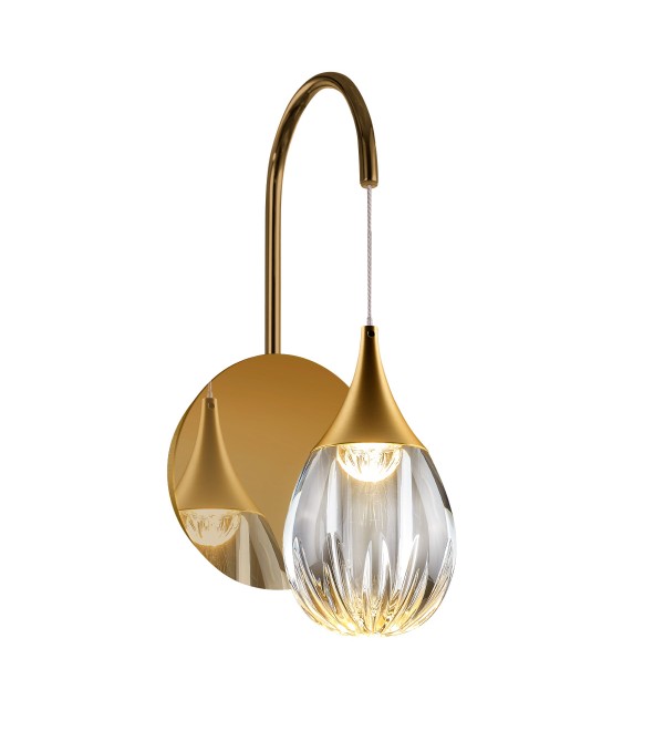 Настенный светильник Delight Collection Stilla MB24001004-1A gold/clear