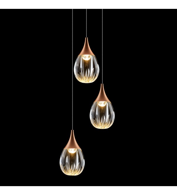 Подвесной светильник Delight Collection Stilla MD24001004-3A copper/clear