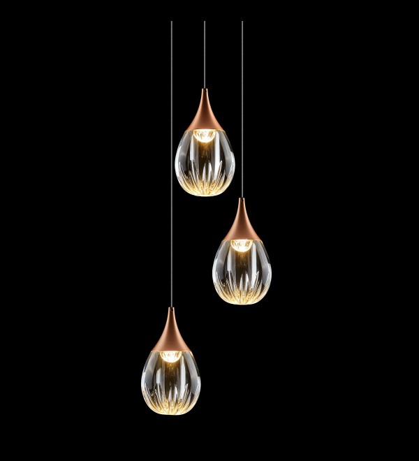 Подвесной светильник Delight Collection Stilla MD24001004-3A copper/clear