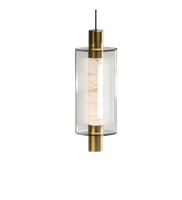 Подвесной светильник Delight Collection 26509P/1 Brass / Travertine