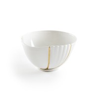 Пиала Seletti Kintsugi (белый, золотой, арт. 09633)