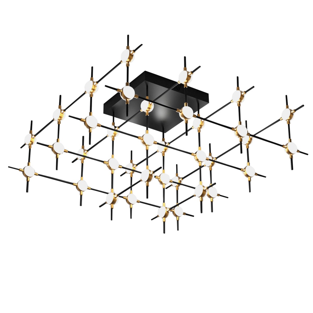 Потолочный светильник Delight Collection Molecular 36 black/gold