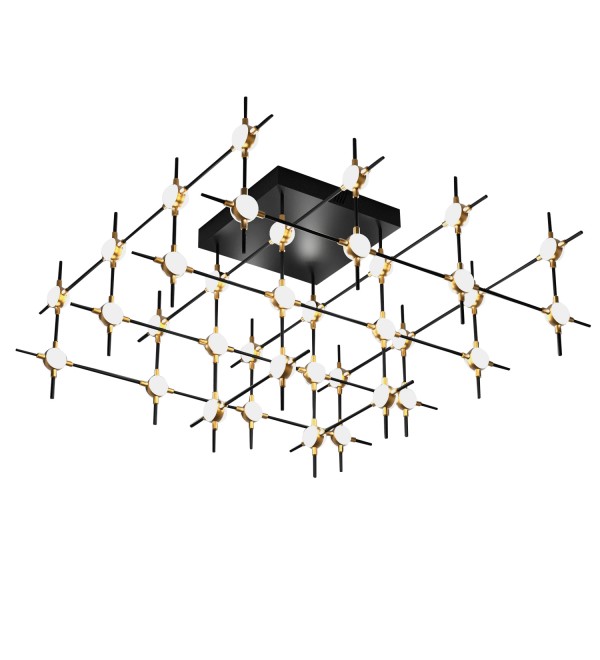 Потолочный светильник Delight Collection Molecular 36 black/gold