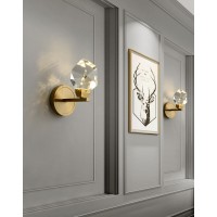 Настенный светильник Delight Collection Crystal rock II 9701W/1 brass