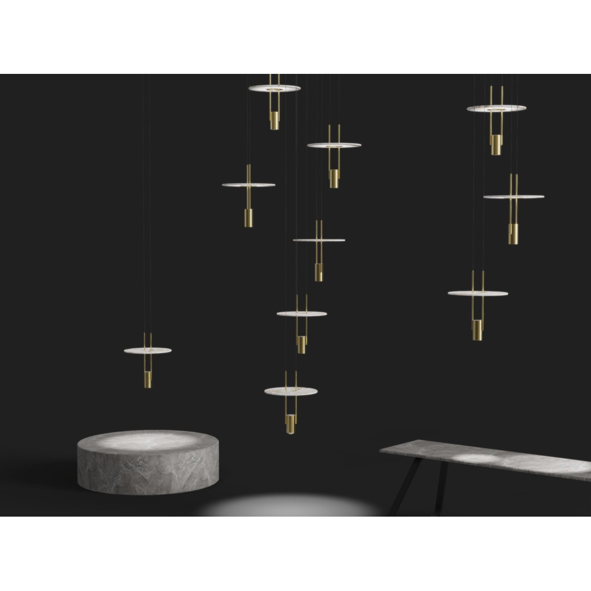 Подвесной светильник Delight Collection 26507P/1 Brass / White Alabaster