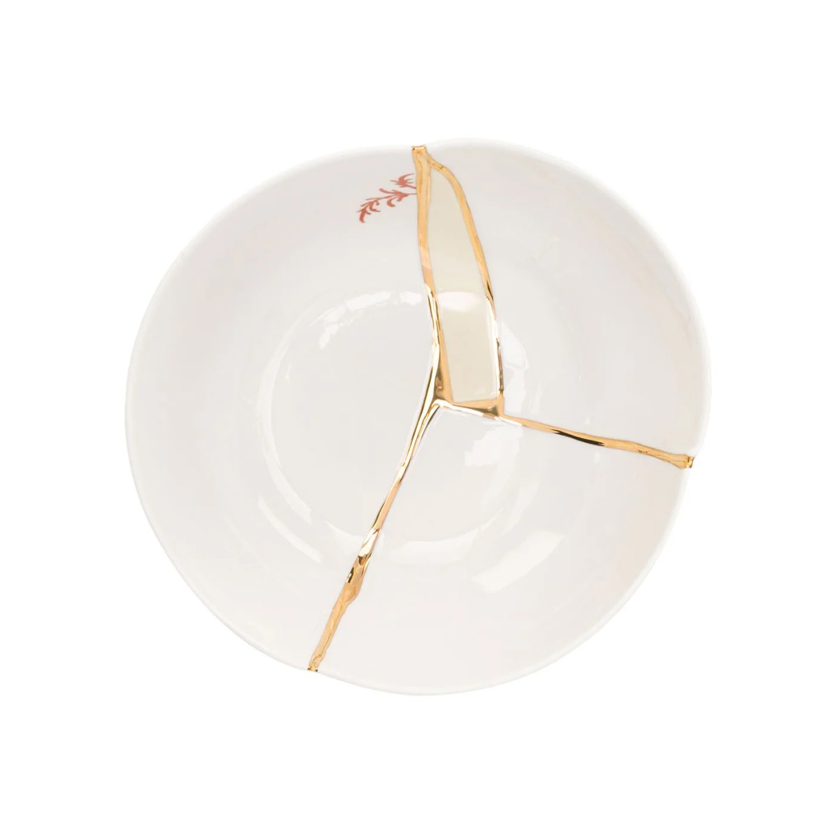 Салатник Seletti Kintsugi (белый, золотой)