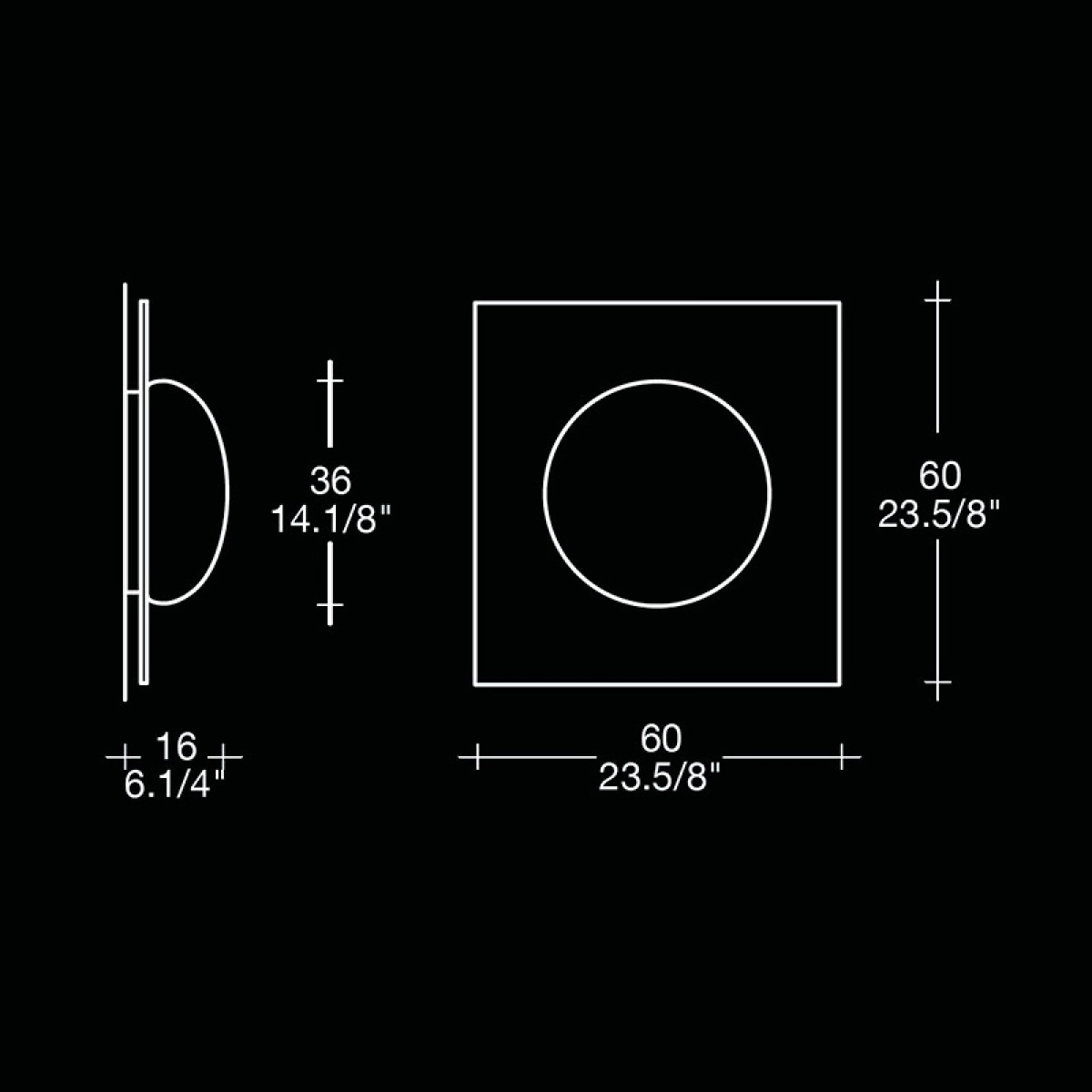Настенный/Потолочный светильник Leucos GIO 3 P-PL 60 Wenge