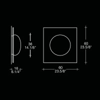 Настенный/Потолочный светильник Leucos GIO 3 P-PL 60 Wenge