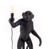 Настольная лампа Seletti Monkey Lamp Standing (черный)
