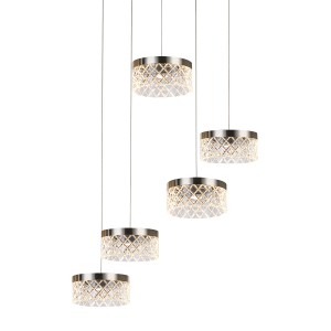 Подвесной светильник Delight Collection Diamond cut MD21020075-5A satin nickel
