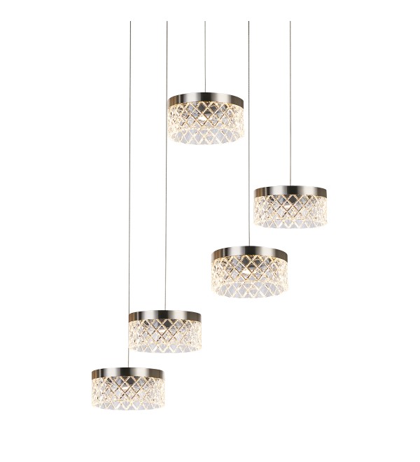 Подвесной светильник Delight Collection Diamond cut MD21020075-5A satin nickel