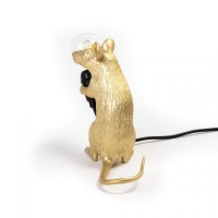 Настольная лампа Seletti Mouse Lamp Sitting GOLD USB