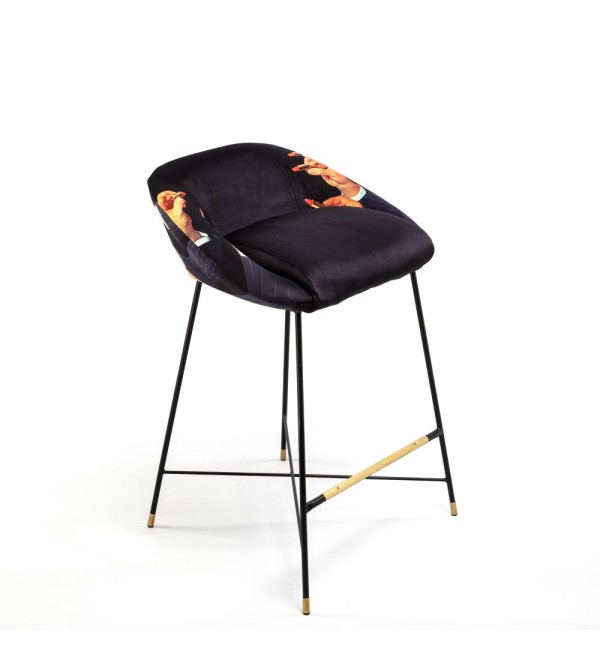 Барный стул Seletti Toiletpaper Furniture Black Lipsticks