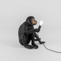 Настольная лампа Seletti Monkey Lamp Sitting (черный)
