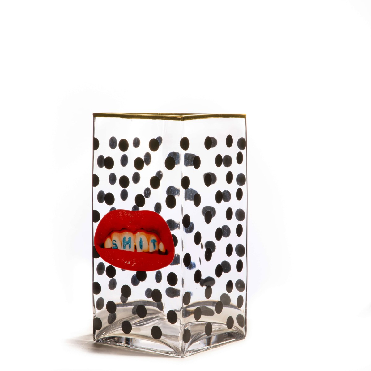 Ваза Seletti Toiletpaper Glass Vase Shit Pois Big (прозрачный)