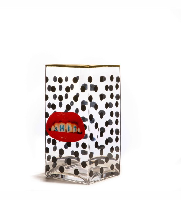 Ваза Seletti Toiletpaper Glass Vase Shit Pois Big (прозрачный)