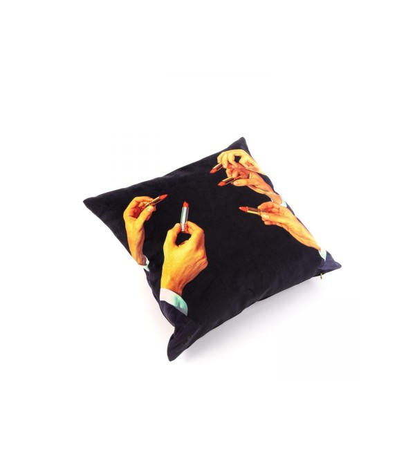 Подушка Seletti Toiletpaper Cushion Lipstick Black (черный)
