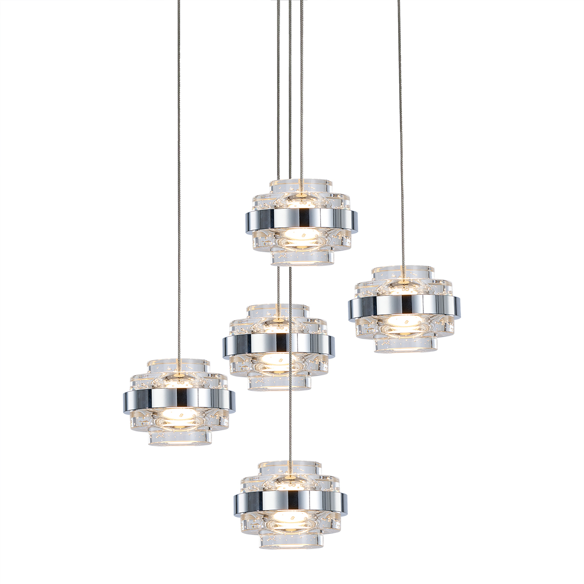 Подвесной светильник Delight Collection Indiana MD22030002-5A chrome/clear