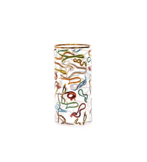 Ваза Seletti Toiletpaper Glass Vase Snakes Medium