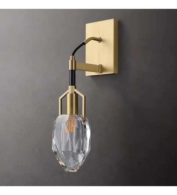 Настенный светильник Delight Collection 8960-1W brass/clear