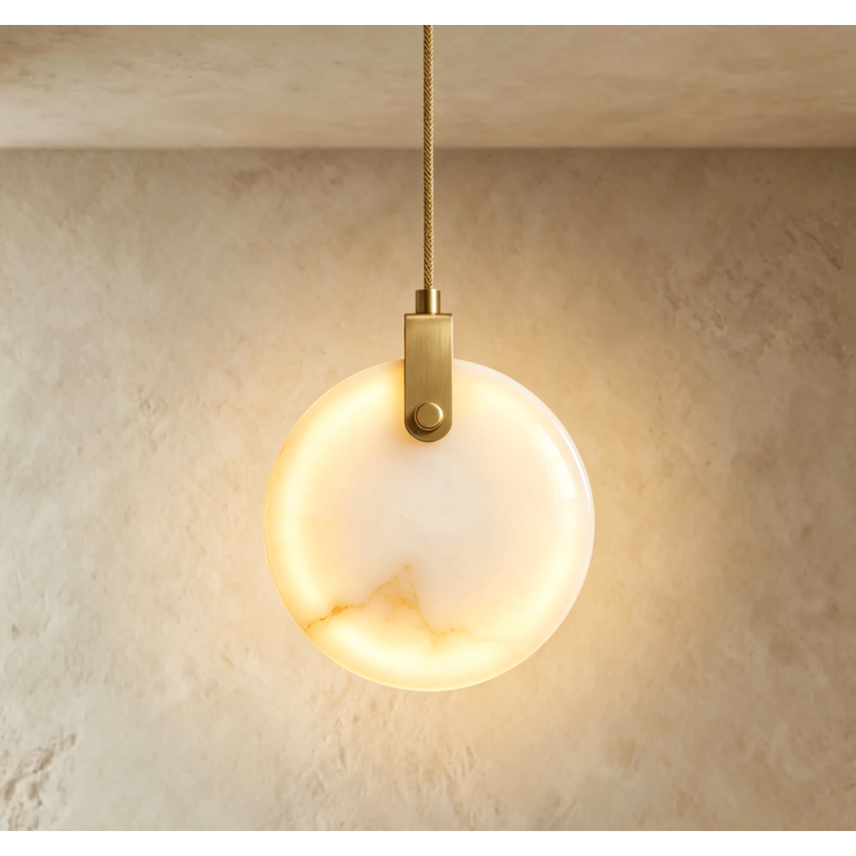 Подвесной светильник Delight Collection 11391P 25cm Brass / White Alabaster