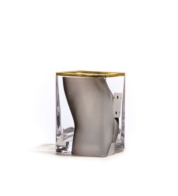 Ваза Seletti Toiletpaper Glass Vase Two of Spades Small