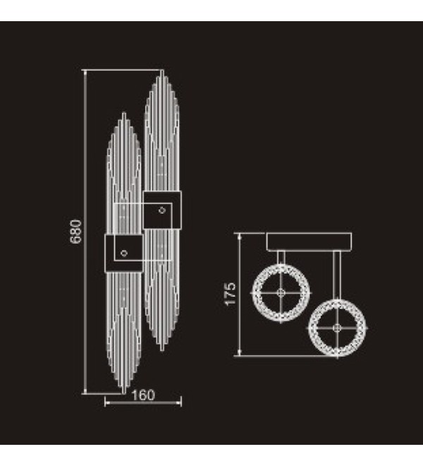 Настенный светильник Delight Collection Sfinks W68069-4 ant.brass